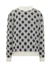 Marni Polka Dot Crewneck Sweater In Black