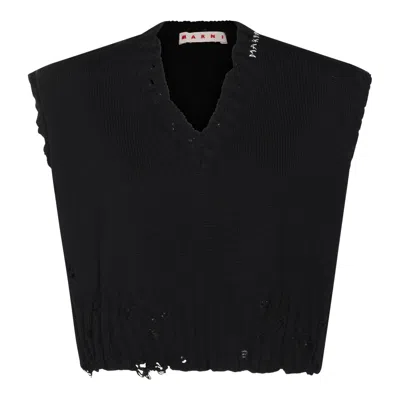 Marni V-neck Knitted Vest In Multi