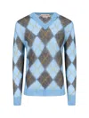 Marni Argyle-intarsia Sweater In Blue
