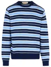 Marni Blue Virgin Wool Blend Sweatshirt Men In Blue