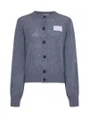 Marni Womens Cropped Rip-effect Cotton-knit Cardigan Peacock In Graphite