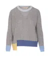 Marni Long Sleeve Crewneck Sweater In Sodium Grey In Grey