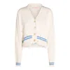 Marni Mending Logo Distressed Boxy Cotton Cardigan