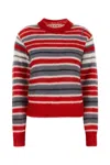 Marni Striped Mohair Blend Crewneck Sweater