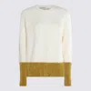 Marni Relaxed Fit Roundneck Knit Sweater With Ribbed Texture In White