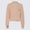 Marni Asymmetrical Turtleneck Sweater With Ribbed Texture In Brown