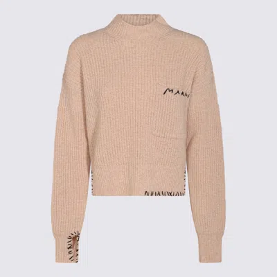 Marni Cozy Turtleneck Knit Sweater Design In Pink