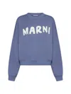 Marni Crewneck Sweatshirt With Logo In Shadow