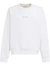 Marni White Printed Mini Logo Sweatshirt In White