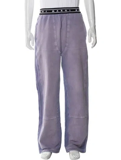 Pre-owned Marni Sweatpants In Black/purple/white