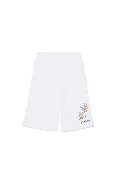 Marni Kids' Sweatpants With Logo In White