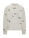 Marni Long Sleeve Crewneck Sweatshirt In Gray