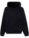 Marni Oversized Black Sweatshirt With Faux Fur-lined Hood In Black