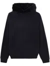 Marni Oversized Black Sweatshirt With Faux Fur-lined Hood In Black