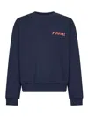Marni Navy Logo Patch Sweatshirt In Blue
