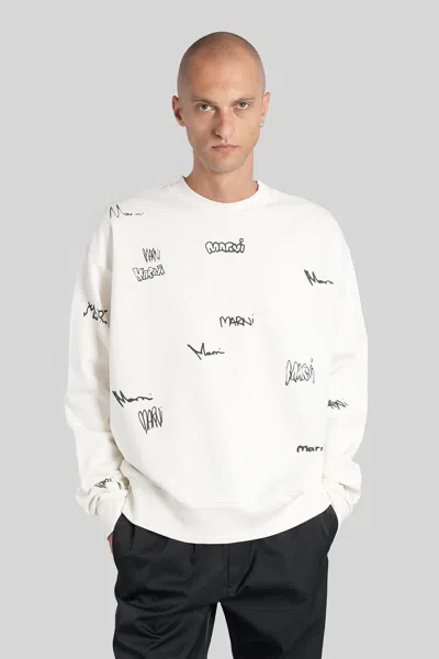 MARNI SWEATSHIRT IN WHITE COTTON