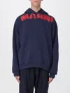 Marni Sweatshirt With Maxi Logo Print In Blue
