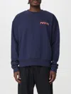 Marni Navy Logo Patch Sweatshirt In Blue