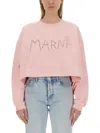 Marni Sweatshirt With Logo In Pink