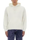 Marni Blue Hoodie With Logo On Chest For Men