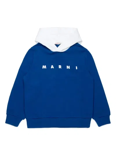 Marni Kids' Sweatshirt With Logo In Blue