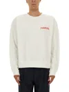 Marni Sweatshirt With Logo Patch In Sand