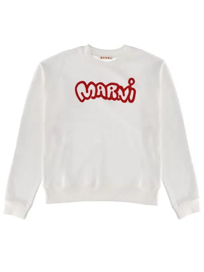 Marni Sweatshirt With Logo In White