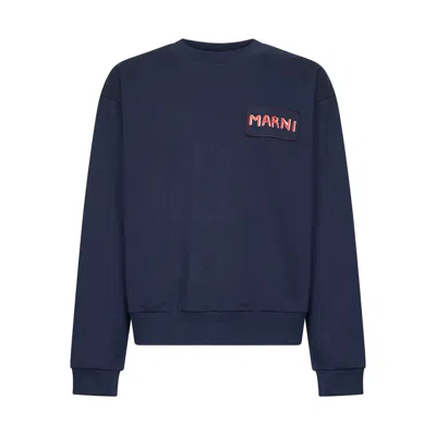 MARNI SWEATSHIRTS BLUE