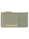 Marni Logo-embroidered Wallet In Green