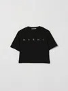 Marni Kids Stud Logo T-shirt In Black