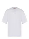 Marni White Cotton T-shirt With Logo Print