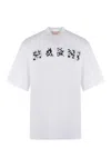 Marni T-shirt Oversize In Cotone Bianco In White