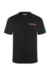 Marni Mens Black Embroidered Logo-patch Crewneck Cotton-jersey T-shirt