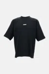 Marni Contemporary Black Cotton T-shirt With High Neckline In Black