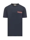Marni Navy Blue Jersey T-shirt In Blue