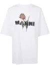 Marni White Cotton T-shirt With Tulip Print Women In White