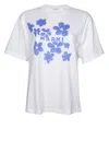 Marni Tee With Logo Floral Print In White
