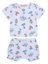 Marni T-shirt And Shorts Kit In Gray