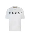 Marni Crew Neck Graphic Print Short Sleeves T-shirt In Flw01
