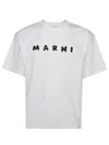 Marni Logo Short-sleeved T-shirt In Bianco