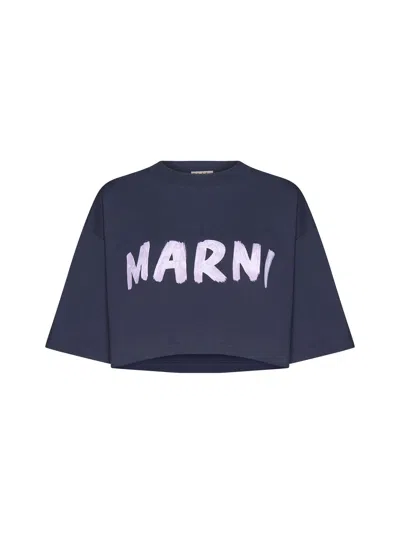 Marni T-shirt In Blublack