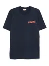 Marni T-shirt With Patch In Blue