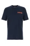 Marni T-shirt With Patch In Blue