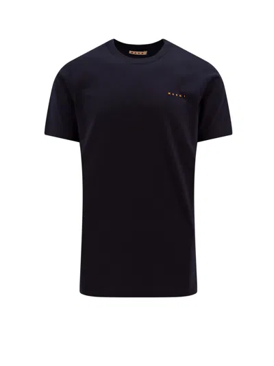 Marni Man T-shirt Midnight Blue Size 36 Cotton In Black