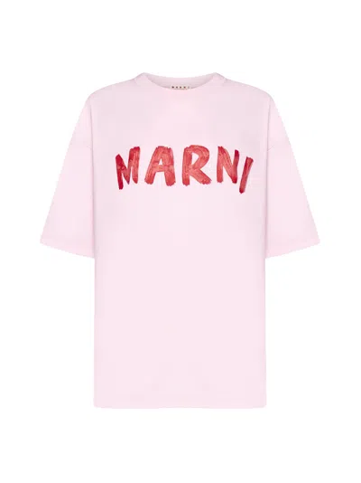 Marni T-shirt In Cinder Rose