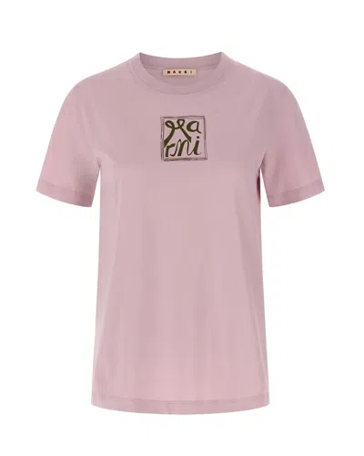 Marni T-shirt Con Logo Quartz