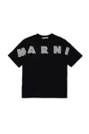Marni T-shirt With Embroidered Logo In Black
