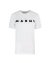 Marni Classic Short-sleeve T-shirt With Scribbled Logo In Slw01