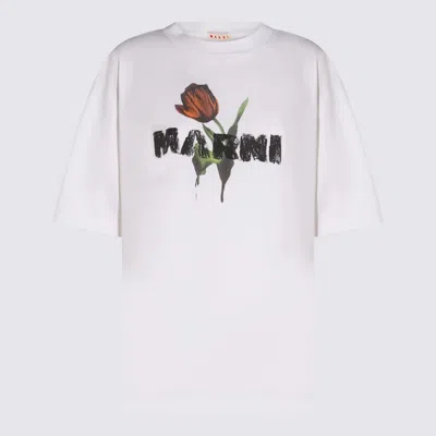 MARNI MARNI WHITE COTTON T-SHIRT