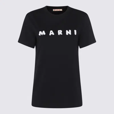 MARNI MARNI BLACK COTTON T-SHIRT